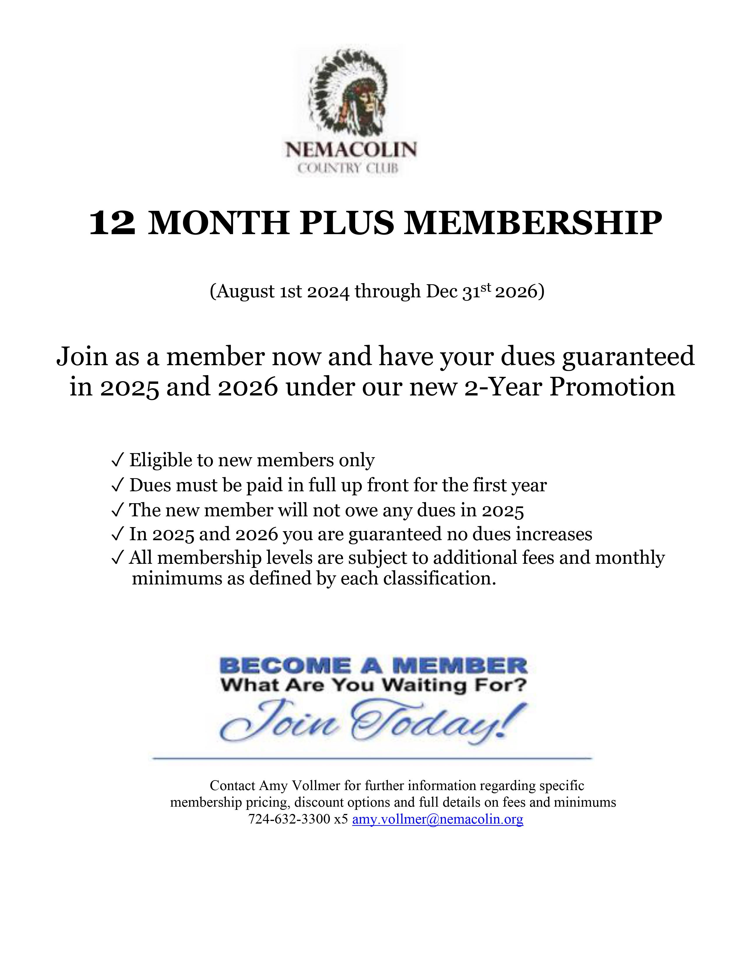 12 Month Plus Fall Promotion 2024